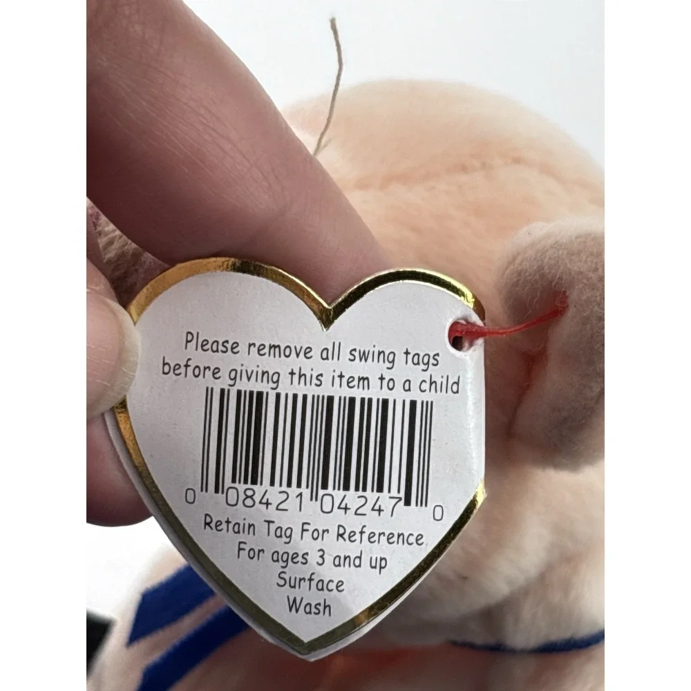 Ty Beanie Baby Knuckles Pig NWT Retired 1990s Pink Farm‎ Plush Toy